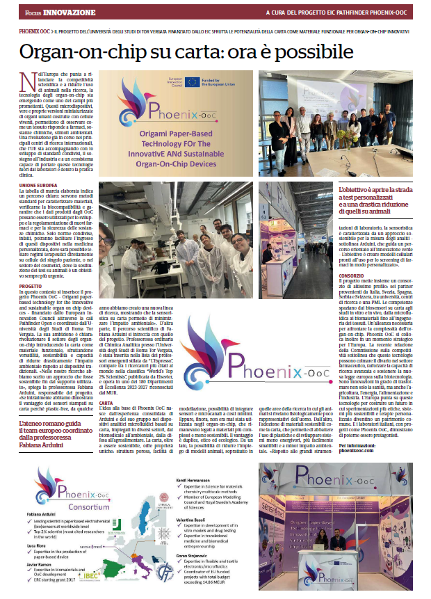 PHOENIX-OoC Featured in La Repubblica: Bringing Organ-on-a-Chip Innovation to the General Public