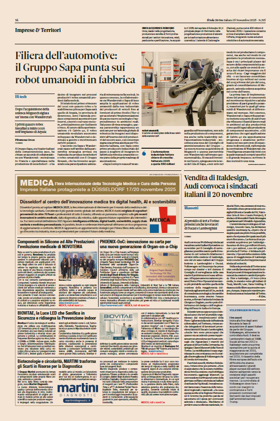 PHOENIX-OoC Featured in Il Sole 24 Ore